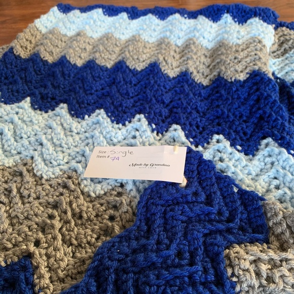 Made by Grandma - Hand Crocheted Couch Throw - Picture 1 of 5